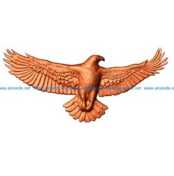 The eagle is spreading its wings file stl free vector art 3d model download for CNC