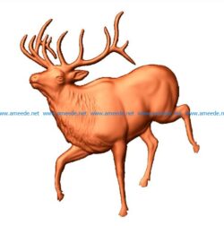 The reindeer is going file stl free vector art 3d model download for CNC