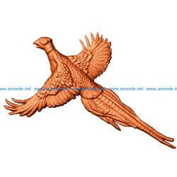 The wild chicken is flying file stl free vector art 3d model download for CNC