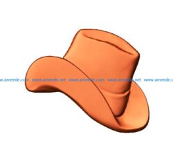 cowboy hat file stl free vector art 3d model download for CNC