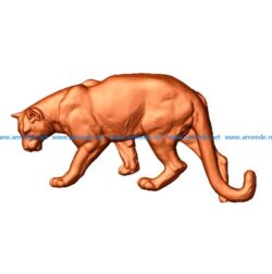 female lion file stl free vector art 3d model download for CNC