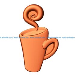hot cocoa cup file stl free vector art 3d model download for CNC