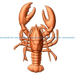 lobster file stl free vector art 3d model download for CNC