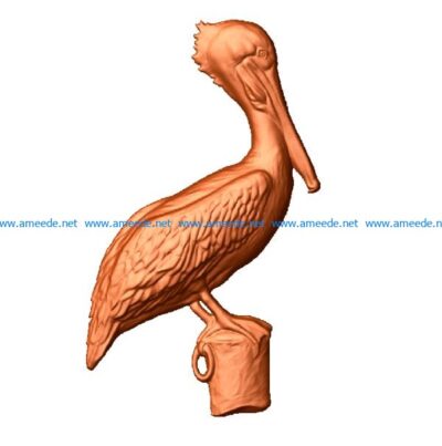 Pelican file stl free vector art 3d model download for CNC