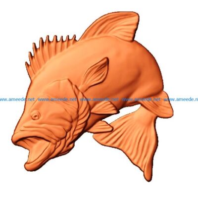 predatory fish file stl free vector art 3d model download for CNC