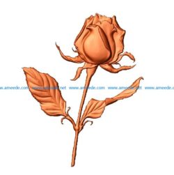 rose file stl free vector art 3d model download for CNC
