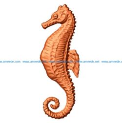 seahorses file stl free vector art 3d model download for CNC