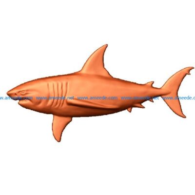 shark file stl free vector art 3d model download for CNC
