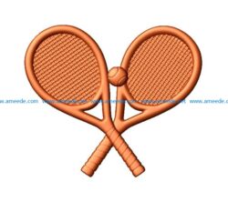 tennis racket file stl free vector art 3d model download for CNC