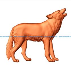 the wild wolf file stl free vector art 3d model download for CNC