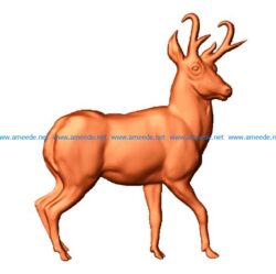 young deer file stl free vector art 3d model download for CNC