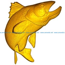 A fish file free vector art 3d model download for CNC