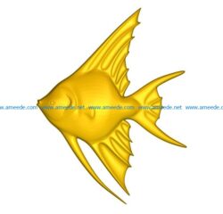 Aquarium fish file free vector art 3d model download for CNC