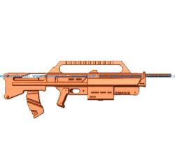 Assault rifle file STL for Artcam and Aspire jdpaint free vector art 3d model download for CNC