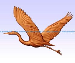 Blue bird file STL for Artcam and Aspire jdpaint free vector art 3d model download for CNC