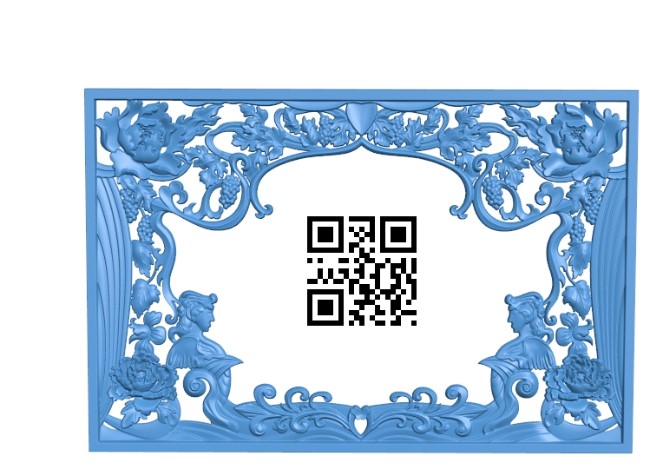 Carved Frame file stl for Artcam and Aspire free vector art 3d model download for CNC
