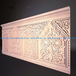 Carving pattern A000391 file obj free vector art 3d model download for CNC