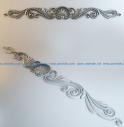 Carving pattern A000398 file obj free vector art 3d model download for CNC