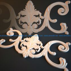 Carving pattern A000400 file obj free vector art 3d model download for CNC