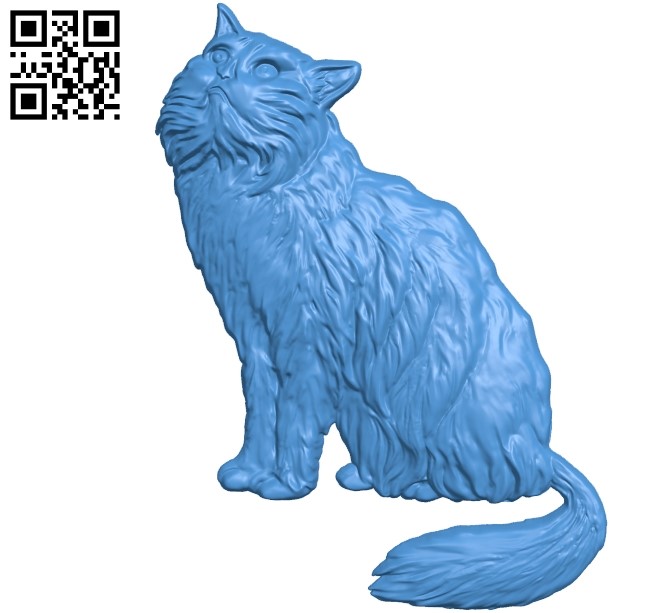Cat file stl for Artcam and Aspire free vector art 3d model download for CNC