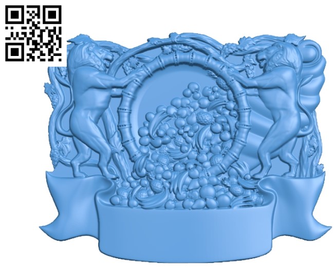 Coat of arms of plenty file STL for Artcam and Aspire free vector art 3d model download for CNC
