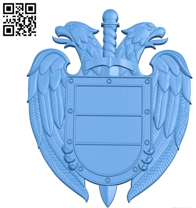 3d STL models for CNC relief coat of arms Artcam Aspire 