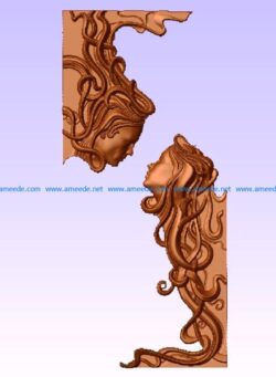 Corner decorative Attraction file STL for Artcam and Aspire jdpaint free vector art 3d model download for CNC