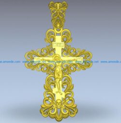 Cross 1 file RLF Artcam and Aspire free vector art 3d model download for CNC