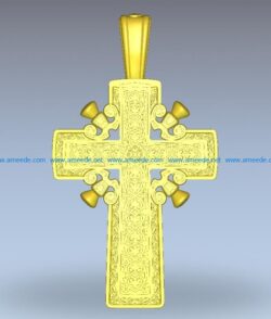 Cross without crucifix file RLF Artcam and Aspire free vector art 3d model download for CNC