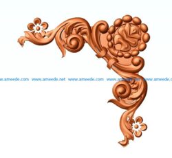 Decorative Corner file 3dClip free vector art 3d model download for CNC