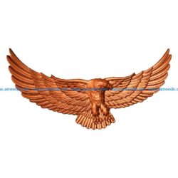 Eagle file STL for Artcam and Aspire jdpaint free vector art 3d model download for CNC