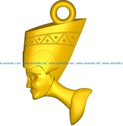 Egyptian king's face file free vector art 3d model download for CNC