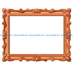 Frame 2 file STL for Artcam and Aspire jdpaint free vector art 3d model download for CNC