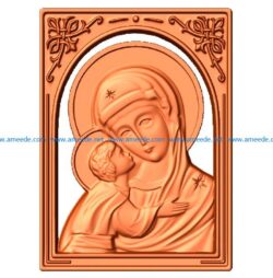 Icon of the Virgin Igorevskaya file STL for Artcam and Aspire jdpaint free vector art 3d model download for CNC