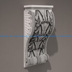 Pillar pattern design A000360 file FBX free vector art 3d model download