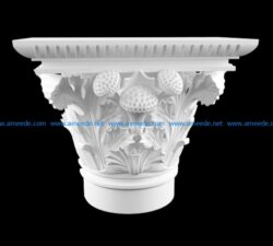 Pillar pattern design A000366 file FBX free vector art 3d model download