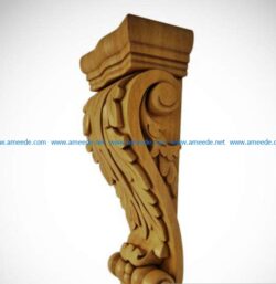 Pillar pattern design A000450 file max free vector art 3d model download