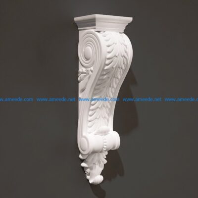 Pillar pattern design A000490 file FBX free vector art 3d model download