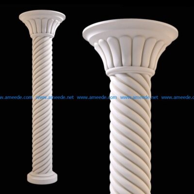 Pillar pattern design A000493 file FBX free vector art 3d model download
