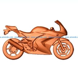 Sport bike file STL for Artcam and Aspire jdpaint free vector art 3d model download for CNC