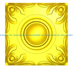 Square pattern A000255 file stl free vector art 3d model download for CNC