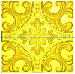 Square pattern A000262 file stl free vector art 3d model download for CNC
