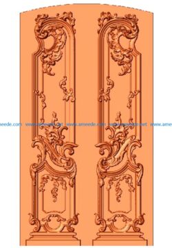 Template door design A000197 file jdp or stl free vector art 3d model download for CNC