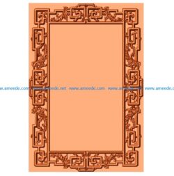 Template frame design A000162 file 3dClip free vector art 3d model download for CNC