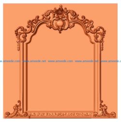 Template frame design A000164 file 3dClip free vector art 3d model download for CNC