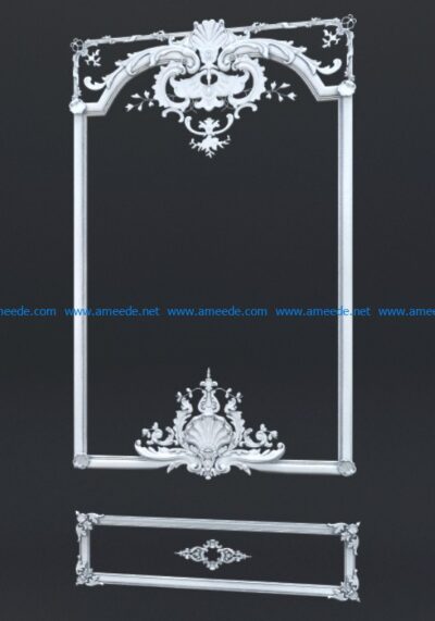 Template frame design A000324 file obj free vector art 3d model download for CNC