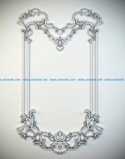 Template frame design A000432 file obj free vector art 3d model download for CNC