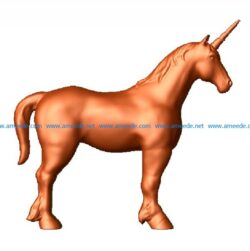 Unicorn 2 file STL for Artcam and Aspire jdpaint free vector art 3d model download for CNC