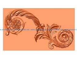 Wood carving pattern A000117 file 3dClip free vector art 3d model download for CNC
