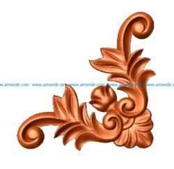 Wood carving pattern A000118 file 3dClip free vector art 3d model download for CNC